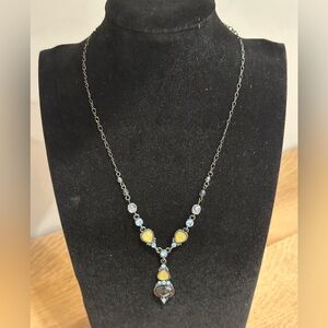 Elegant Yellow Stone Drop Necklace - Women Jewelry
Adjustable 15”-18”